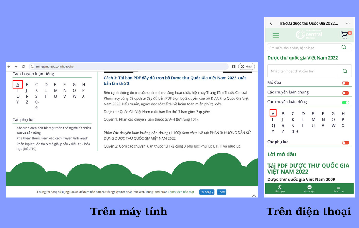 Hình 9.  Chọn chuyên luận muốn tìm kiếm