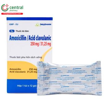 Amoxicillin/ Acid clavulanic 250 mg/ 31,25 mg Imexpharm