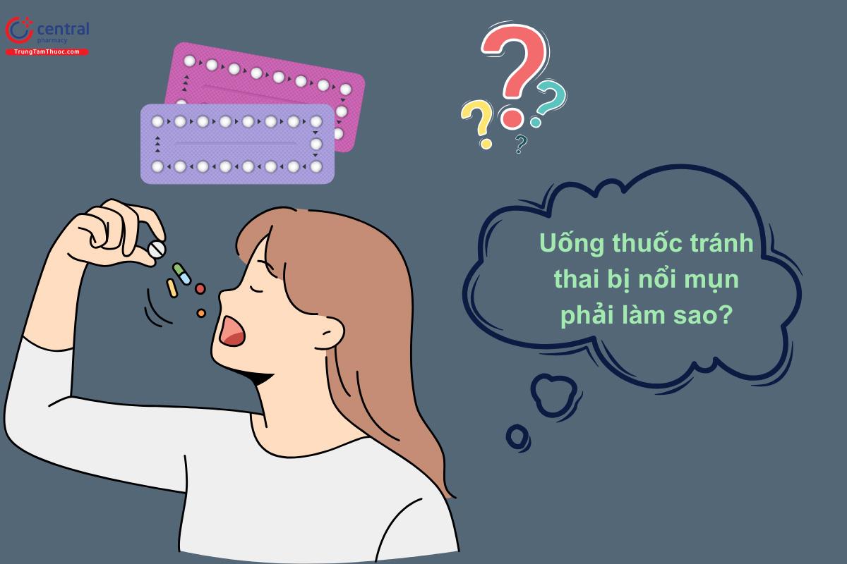 Uống thuốc tránh thai bị nổi mụn phải làm sao