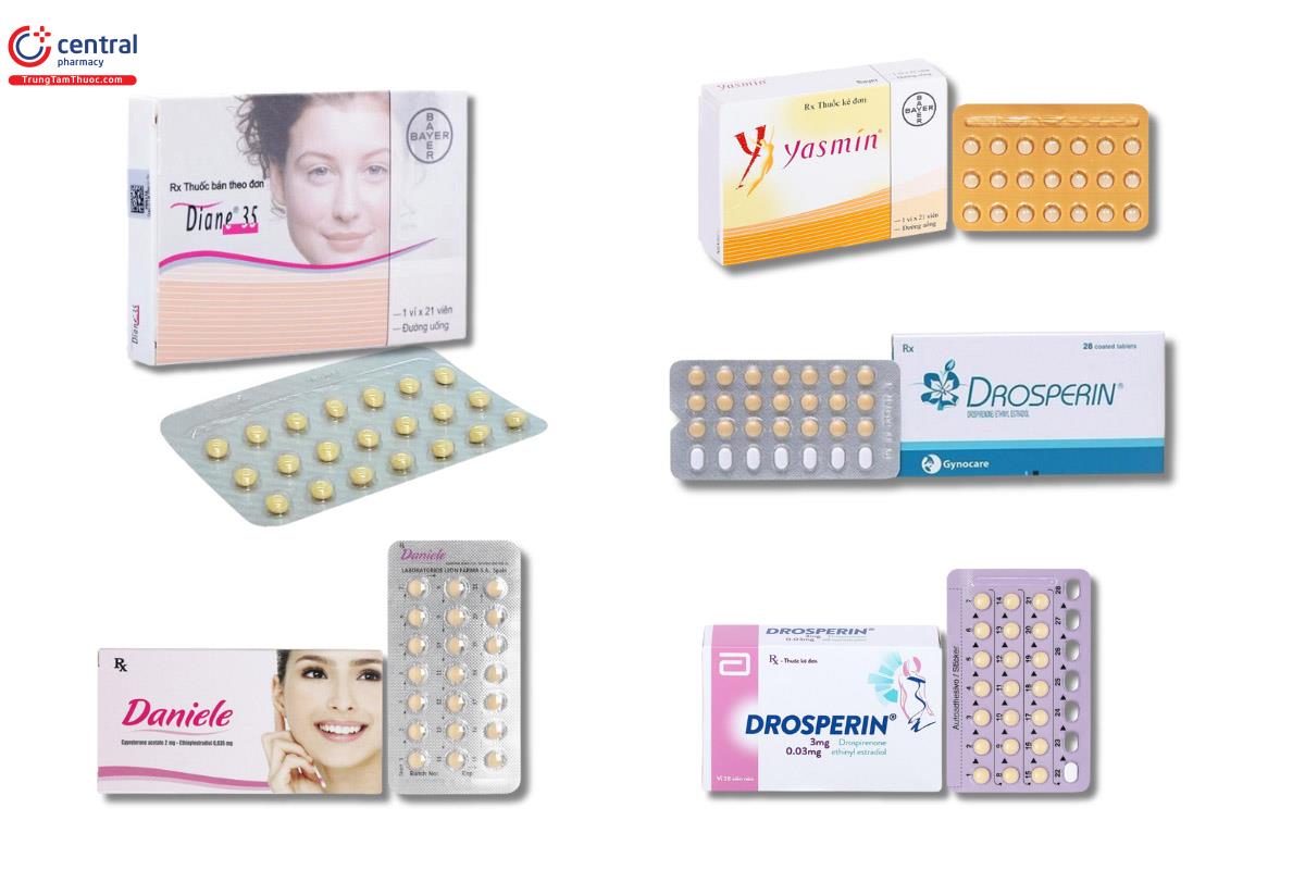 Các loại thuốc tránh thai được dùng để trị mụn