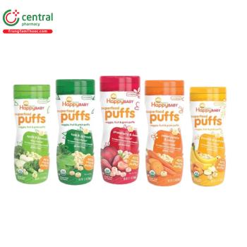 Bánh ăn dặm Happy Baby Superfood Puffs