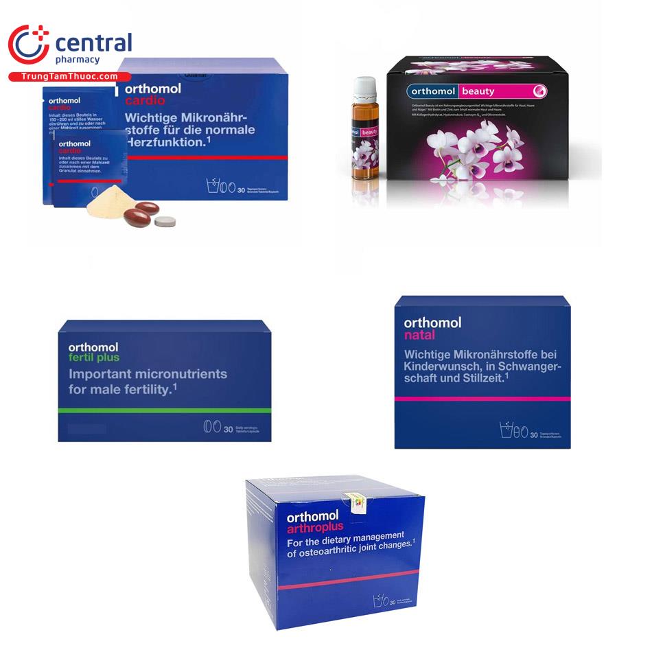 Các dòng sản phẩm của Orthomol