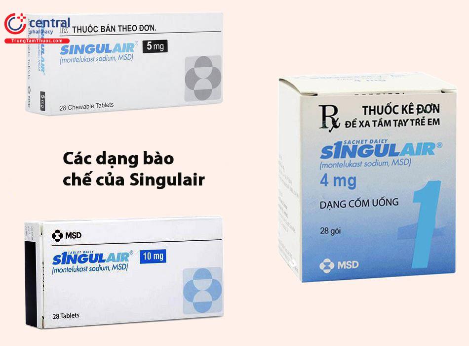 Các dạng thuốc Singulair
