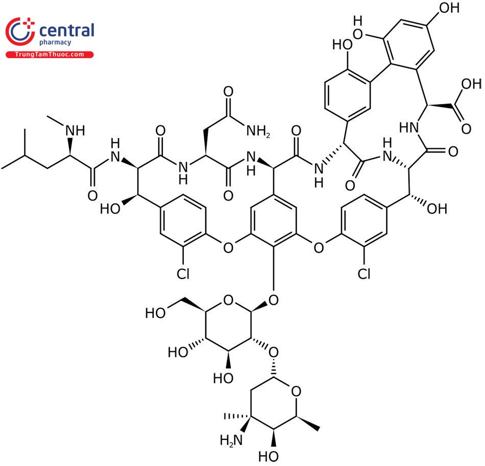 Cấu trúc hoá học của kháng sinh Vancomycin