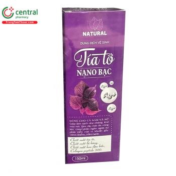 Dung Dịch Vệ Sinh Tía Tô Nano Bạc Natural 150ml