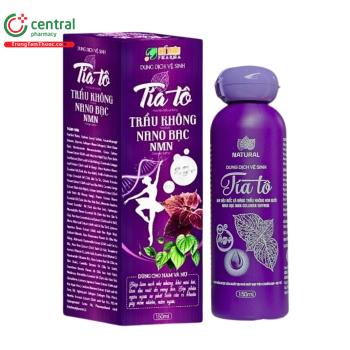 Dung Dịch Vệ Sinh Tía Tô Trầu Không Nano Bạc NMN 150ml