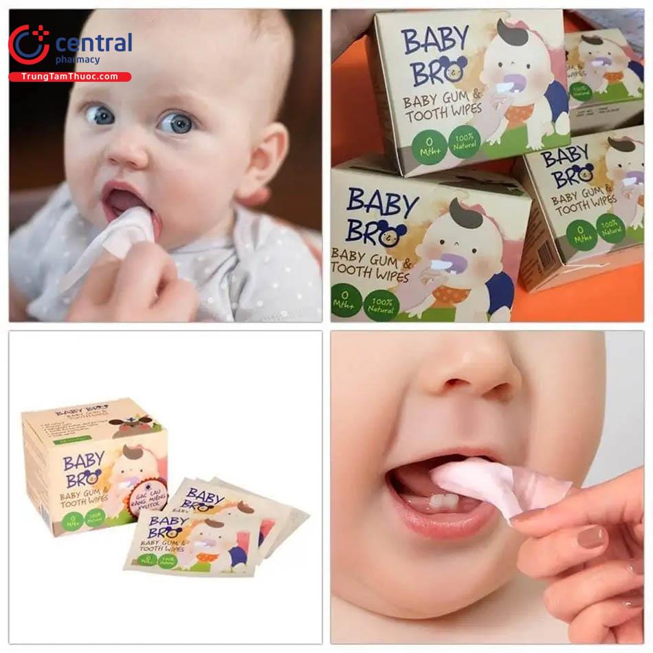 Rơ lưỡi Baby Bro làm sạch răng miệng cho trẻ