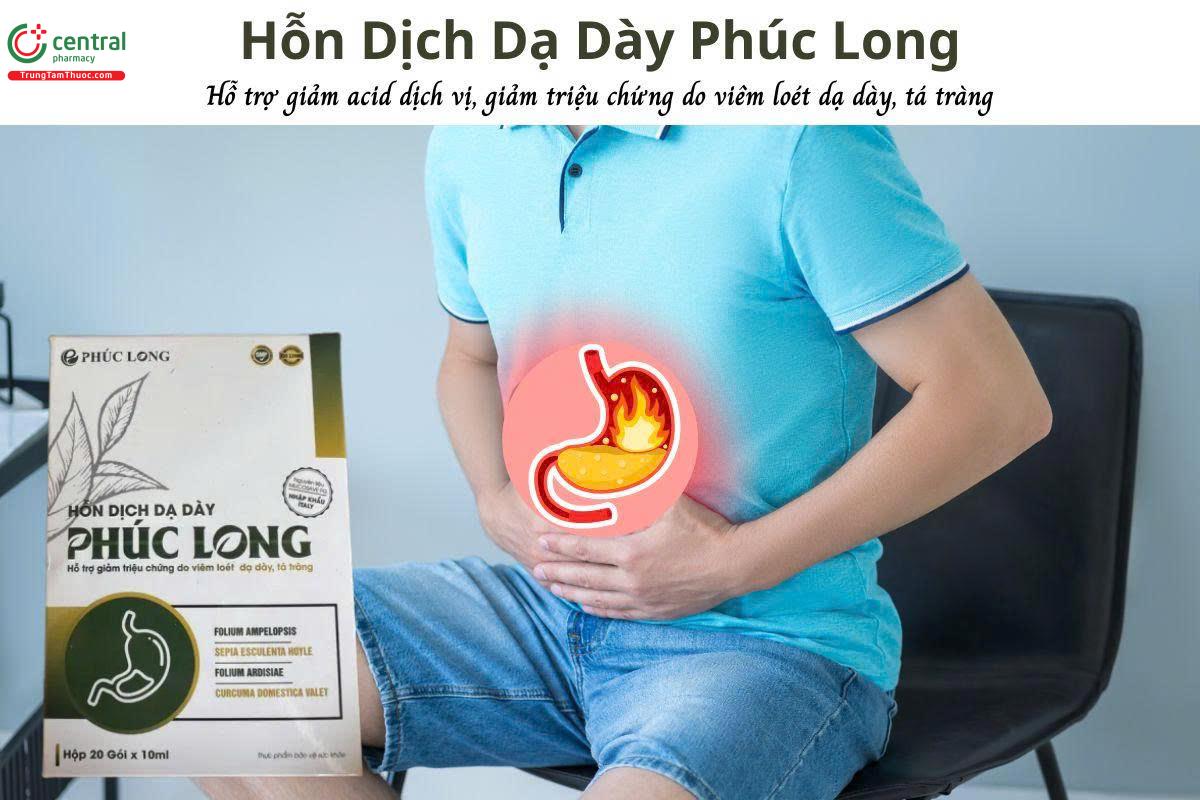 Hỗn dịch dạ dày Phúc Long - Giúp trung hòa lượng acid dịch vị, giảm đau dạ dày