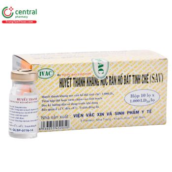 Huyết thanh kháng nọc rắn hổ đất tinh chế (SAV)