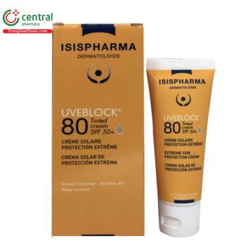 Kem chống nắng Isis Pharma Uveblock 80 Tined Cream SPF 50+
