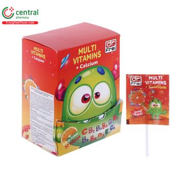 Kẹo Mút Hương Cam Multivitamins & Calcium