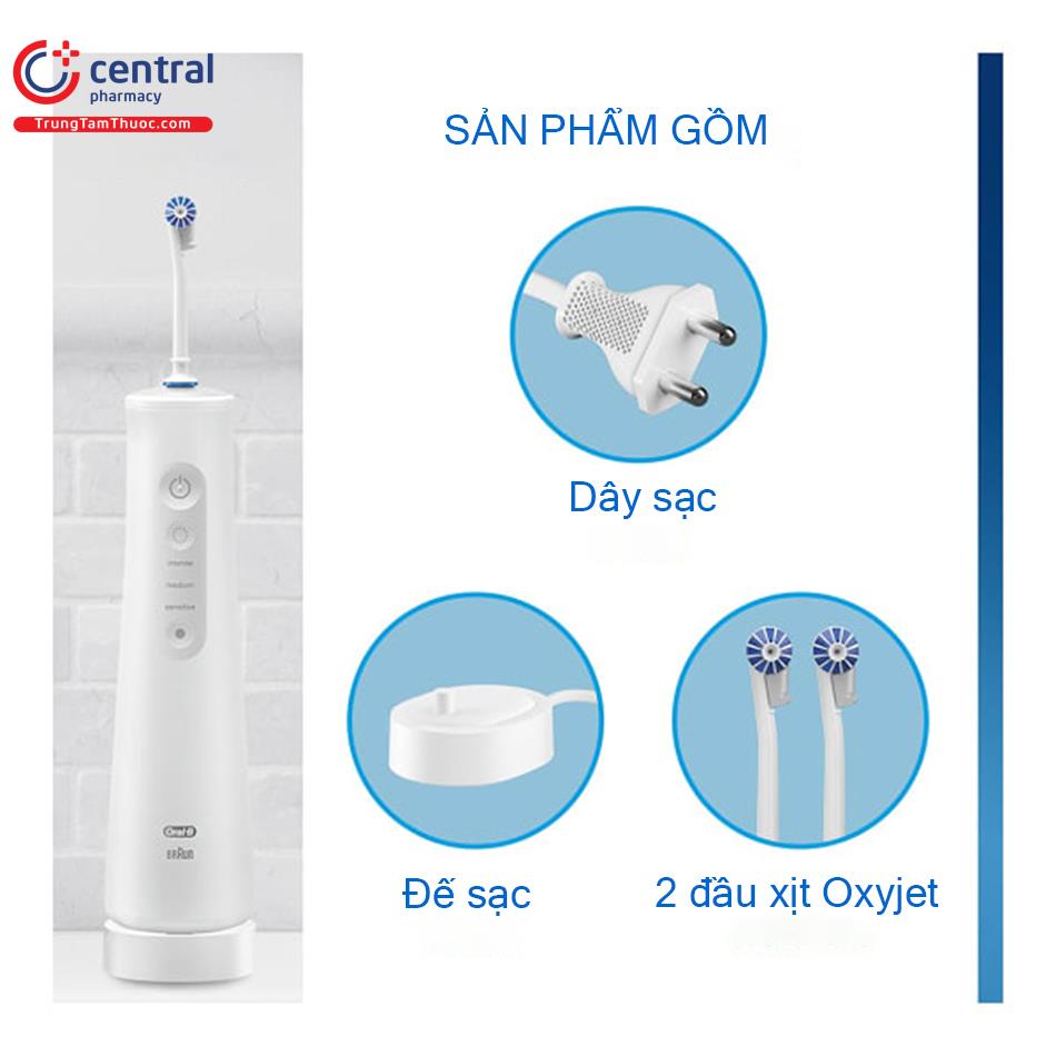 Cấu tạo củaTăm Nước Oral-B Aquacare 6
