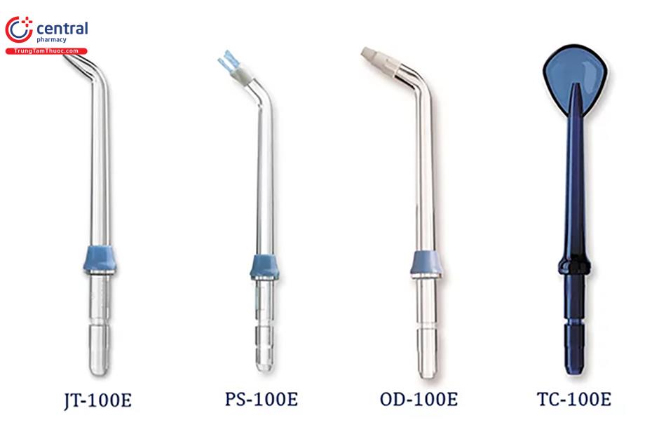 Máy tăm nước Waterpik Cordless Plus WP-450 được trang bị 4 đầu tăm