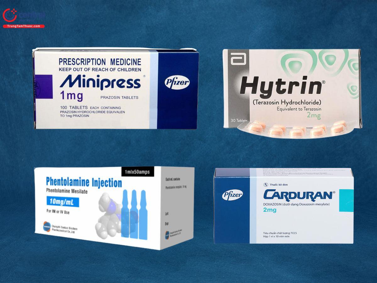 Một số chế phẩm thuốc nhóm chẹn alpha