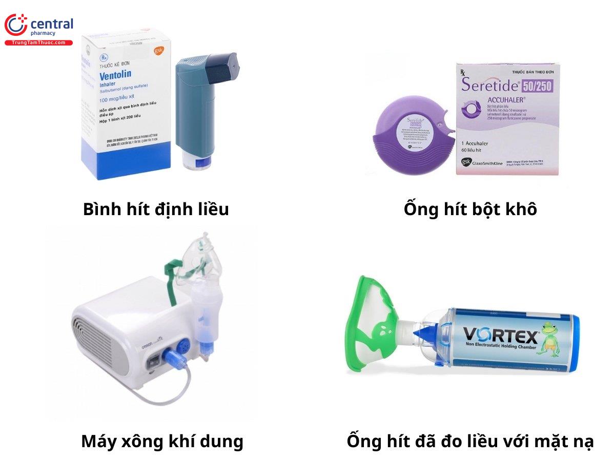 Các loại ống hít trong điều trị hen