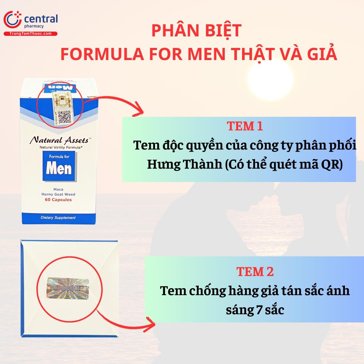 Phân biệt Formula For Men hàng chính hãng và hàng giả