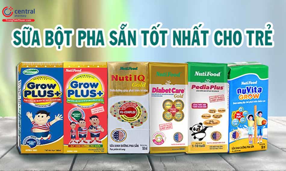 Hình ảnh các loại sữa công thức pha sẵn phổ biến