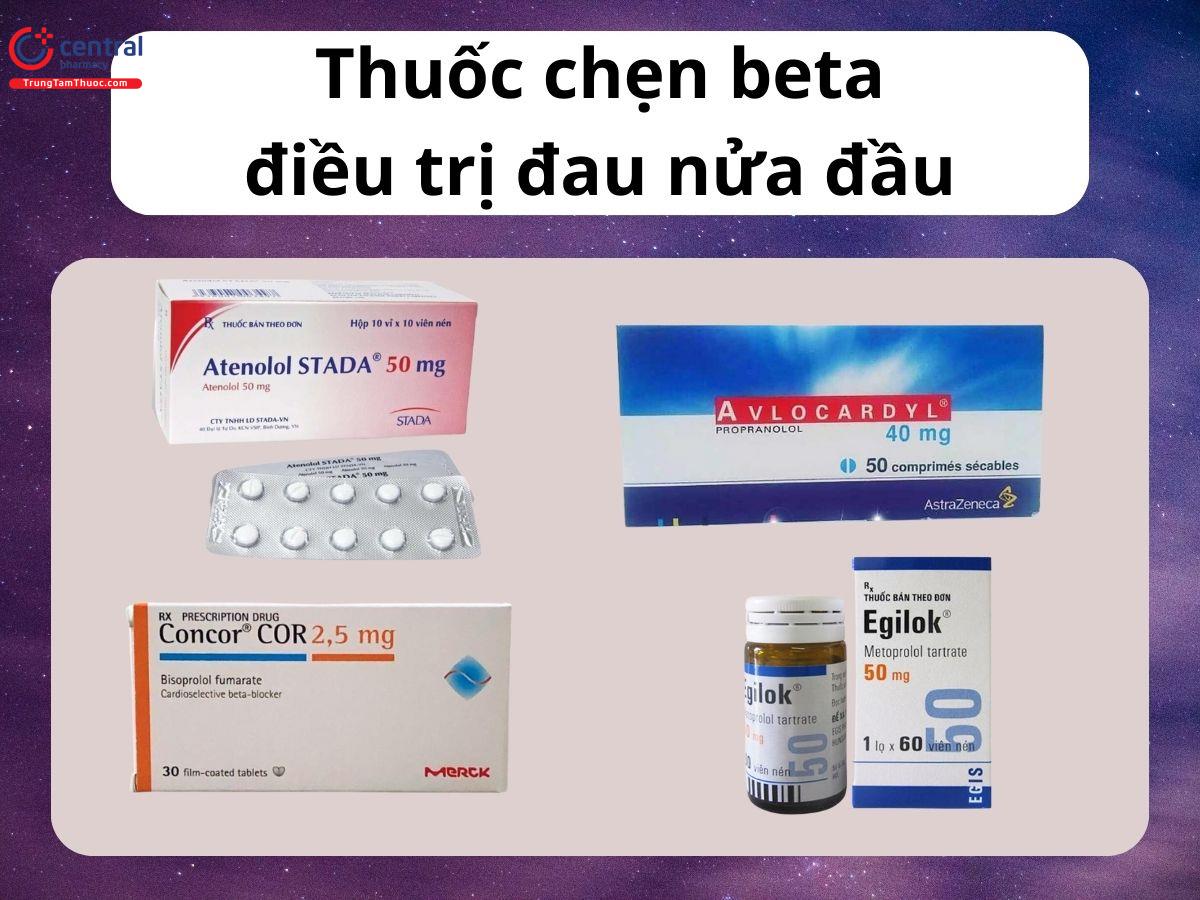Thuốc chẹn beta điều trị đau nửa đầu