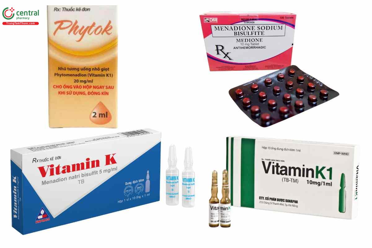 Một số thuốc đông máu chứa Vitamin K