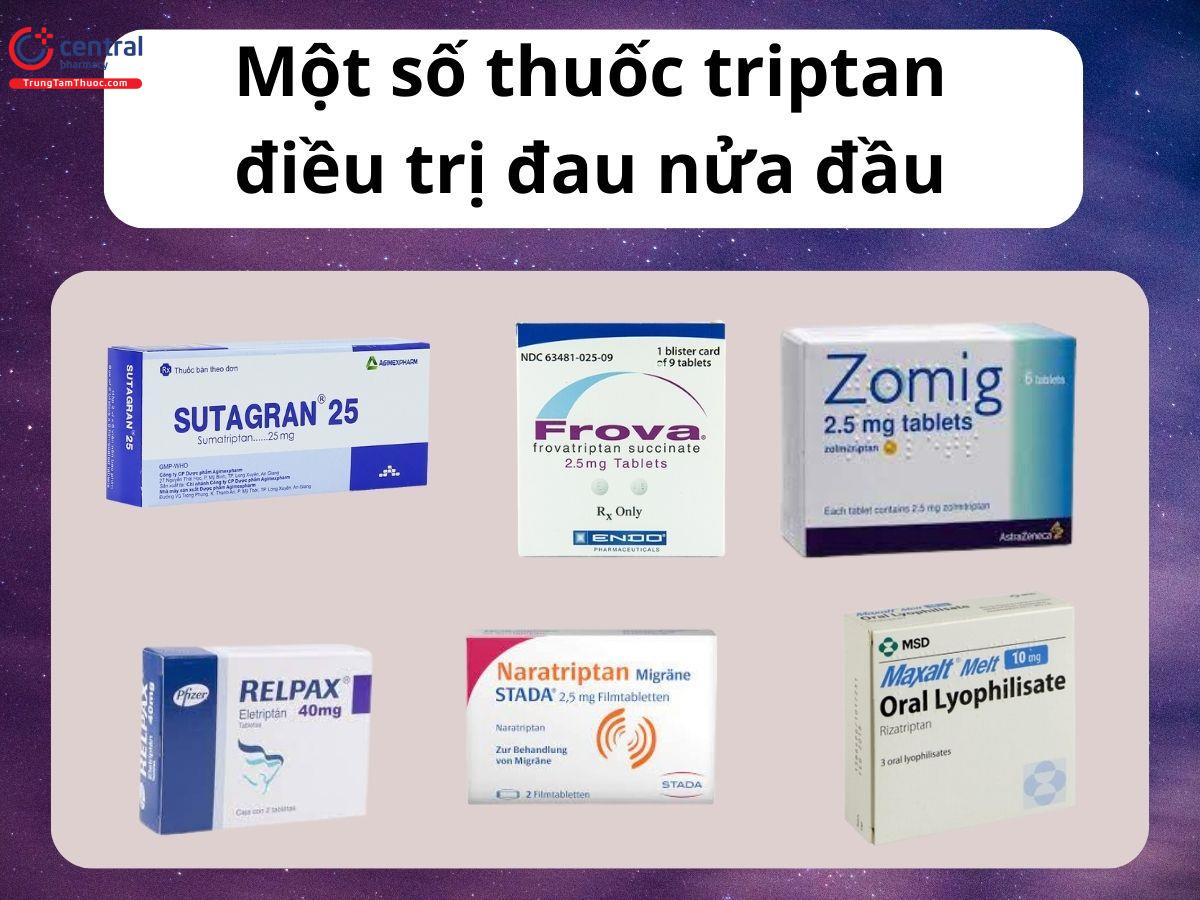 Một số thuốc triptan điều trị đau nửa đầu