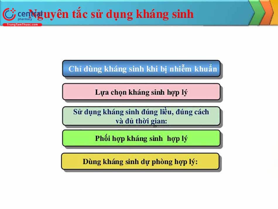 Nguyên tắc sử dụng kháng sinh