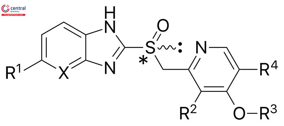 Công thức các thuốc ức chế bơm proton