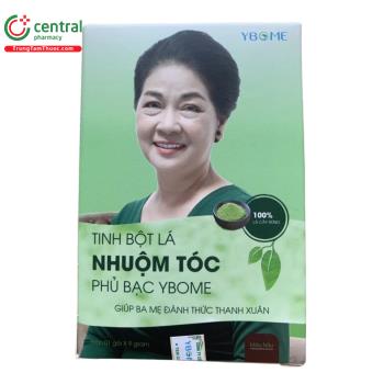 Tinh Bột Lá Nhuộm Tóc Phủ Bạc Ybome