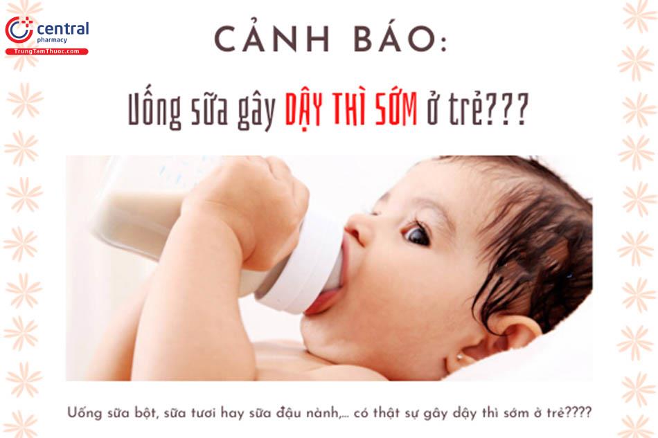 Mối liên quan giữa dậy thì sớm và uống sữa bò chưa được chứng minh