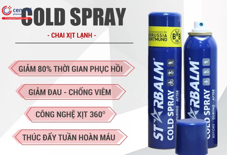 STARBALM COLD SPRAY giúp giảm đau nhanh chóng