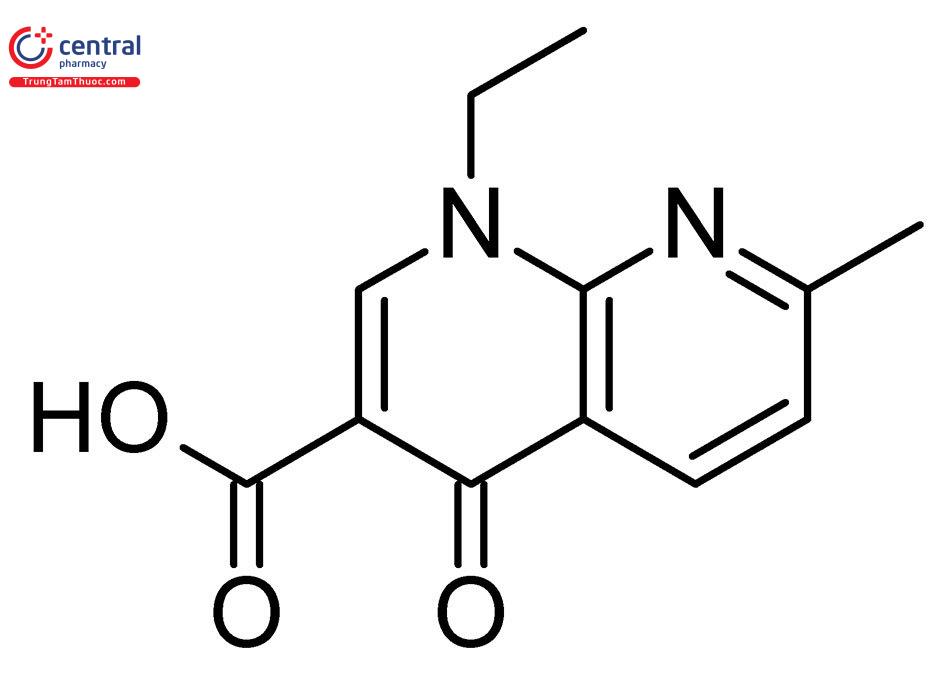 Cấu trúc hoá học của kháng sinh acid nalidixic